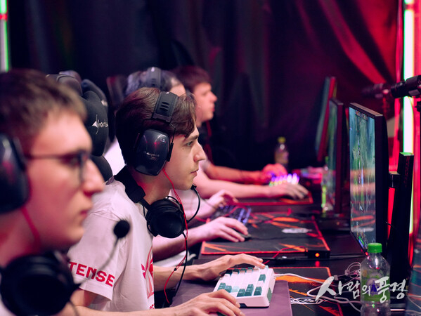 Phygital athletes competing against each other on the digital side of phygital